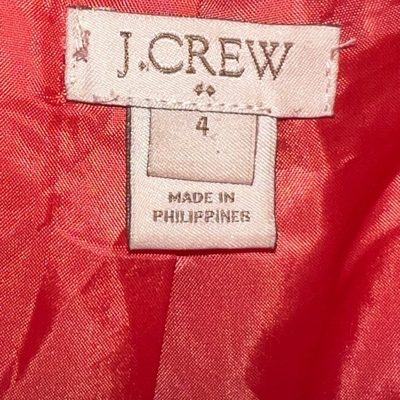 J. Crew gorgeous CORAL RED cocoon city coat - classic wool blend, clean lines! - Picture 2 of 4